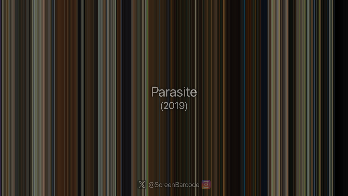 ScreenBarcode's tweet photo. Parasite (2019) - Barcode &amp; Poster
Dir. Bong Joon-ho

Cast: Song Kang-ho, Lee Sun-kyun, Cho Yeo-jeong, Choi Woo-shik, Park So-dam, Lee Jung-eun, Jang Hye-jin, Park Myung-hoon, Jung Ji-so, Jung Hyeon-jun. https://t.co/irF3xNQzcr