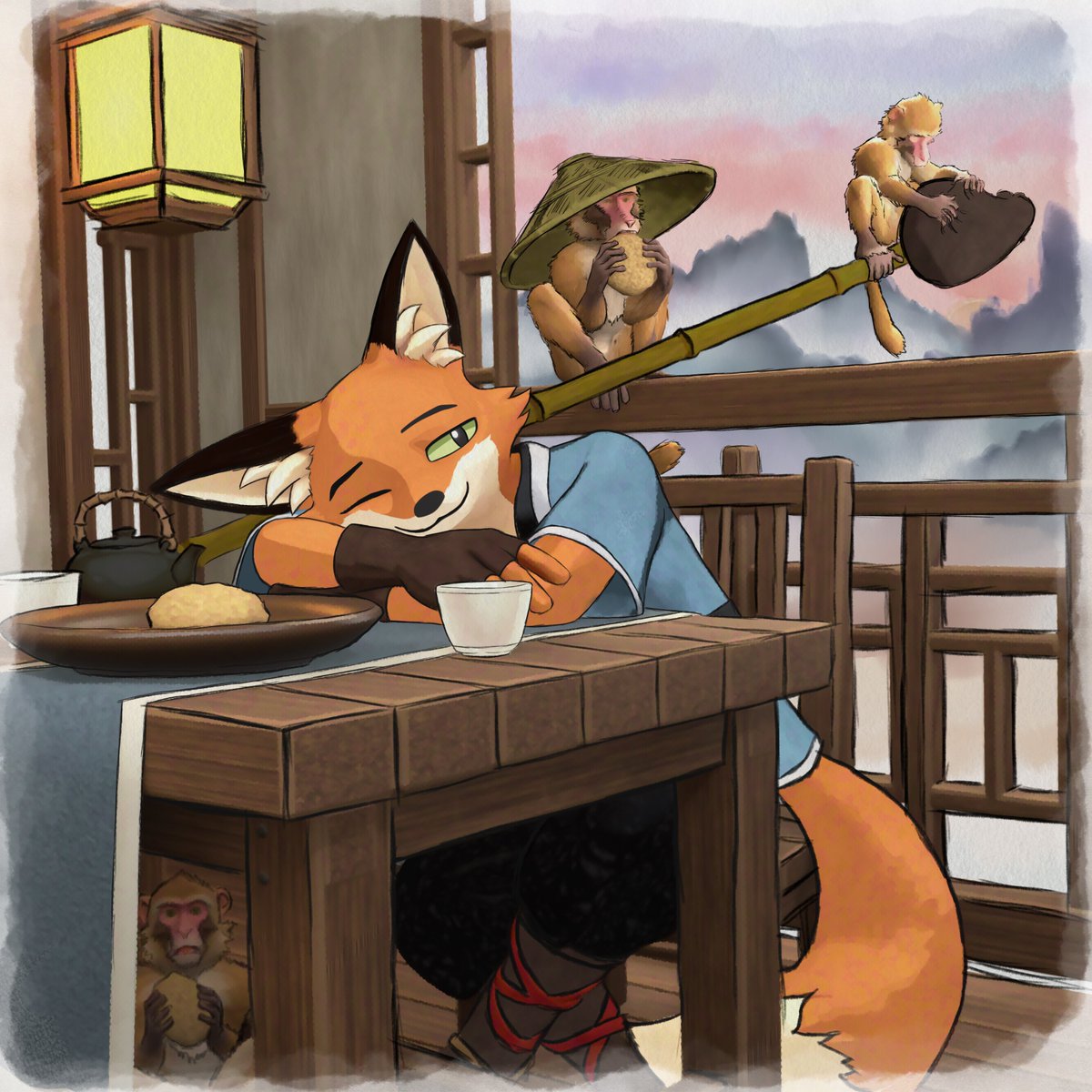 nukorio's tweet photo. Hold on, let’s rest here for a bit. We’ve been walking WHOLE day!
…oh no, my eyelids are getting heavy........... https://t.co/xMPWXWnycG