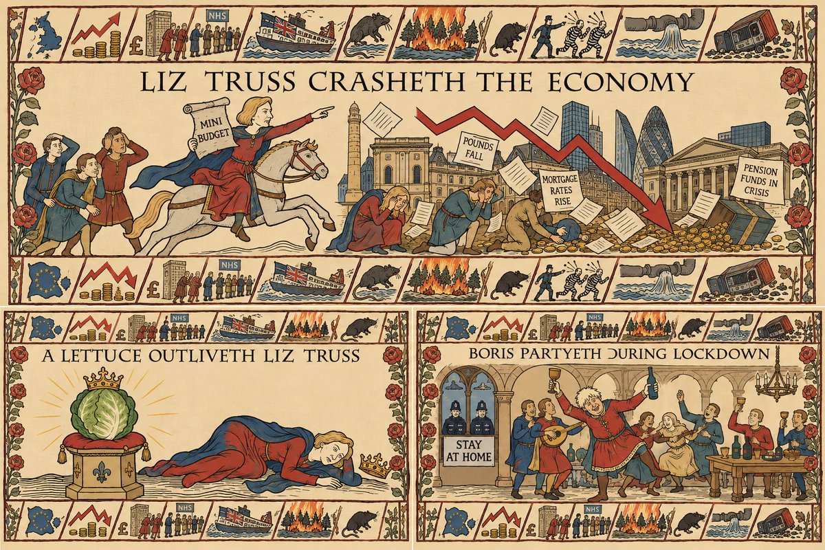 labourpress's tweet photo. Anyone can make an AI slop Bayeux Tapestry https://t.co/AOI36nt5C1