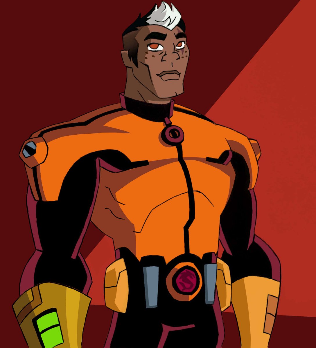 mshelleyart's tweet photo. In honor of 18 years of #TheSecretSaturdays, here’s a tribute to Jay Stephens’ look at Zak Saturday from the future in the style of #Ben10Omniverse after @DerrickJWyatt! ⬛️⬜️ https://t.co/qdHx8ZjEj7