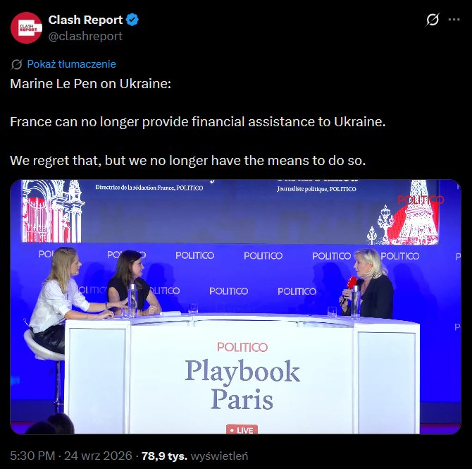 czerwony_matthy's tweet photo. @Popularzy a w przypadku Le Pen takie jest jej aktualne stanowisko https://t.co/VgNMjO0HfB