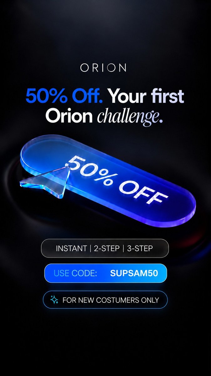 Sup___sam's tweet photo. 🚀 *$50,000 ORION FUNDED GIVEAWAY — LIVE NOW!* 🚀

In collaboration with @Orionfundedcom , we are giving away five (5) $10,000 Funded Trading Accounts to our community. 🔥

How to Enter:
1. Follow @OrionAffiliates, @orionfundedcom & @Sup___sam
2. Like and repost this post
3. Tag three friends in the comments section

5 Winners | $10K Per Account | $50,000 Total Prize Pool* 💰

Don't miss this opportunity. Enter now!

#PropFirm #Giveaway #OrionFunded