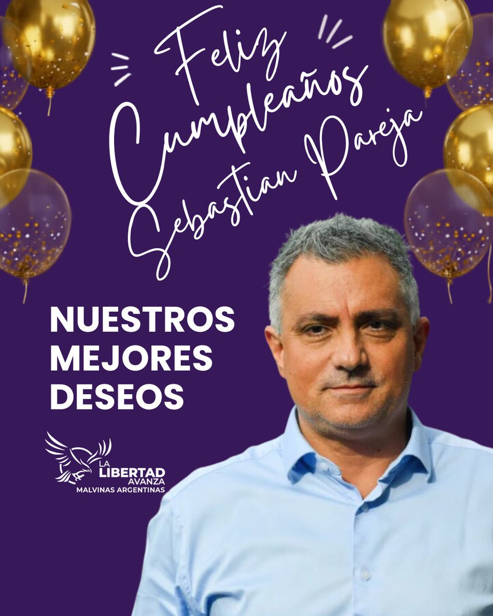 LLAMalArg's tweet photo. 🎉 ¡𝑭𝒆𝒍𝒊𝒛 𝒄𝒖𝒎𝒑𝒍𝒆𝒂𝒏̃𝒐𝒔, 𝑺𝒆𝒃𝒂𝒔𝒕𝒊𝒂́𝒏 𝑷𝒂𝒓𝒆𝒋𝒂!

Hoy saludamos a nuestro referente de La Libertad Avanza en la provincia de Buenos Aires, destacando su compromiso, liderazgo y trabajo constante en la construcción de una Argentina más libre. https://t.co/ltc0dlAq68