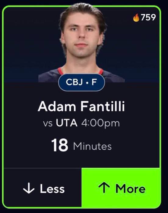 ParlayQween09's tweet photo. NHL POTD 🏒

A. Fabtilli (CBJ) O 18 TOI

LIKE IF TAILING ❤️
#NBA 🏀 | #WNBA | #CBB 🏀 |  #PrizePicks 🔐 | #PROPS | #mlbthreads📋 | #trending| #MLB ⚾ | #Gambling𝕏 | #Parlay
#Sportsbetting https://t.co/JXrZjvf4HH