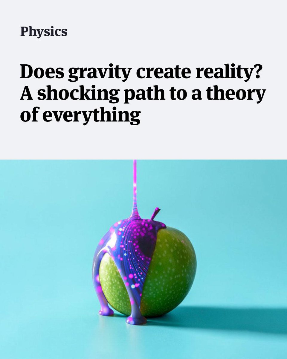 newscientist's tweet photo. A rewrite of quantum mechanics that includes the force of gravity could finally achieve one of physicists’ biggest goals and reveal the ultimate fuzziness of time. Read more: https://t.co/PSHPwHUL7f https://t.co/mcrmZfyEO0