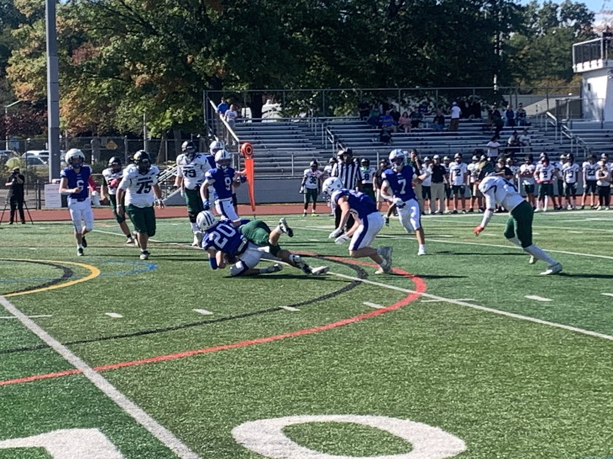 WeHartford's tweet photo. Spencer Boucher Zazzaro runs for  5 TD's and throws for another as Hall gets first win of the season 57-19 over Enfield.@WeHartford @HallWHAthletics https://t.co/3asIb4epDJ