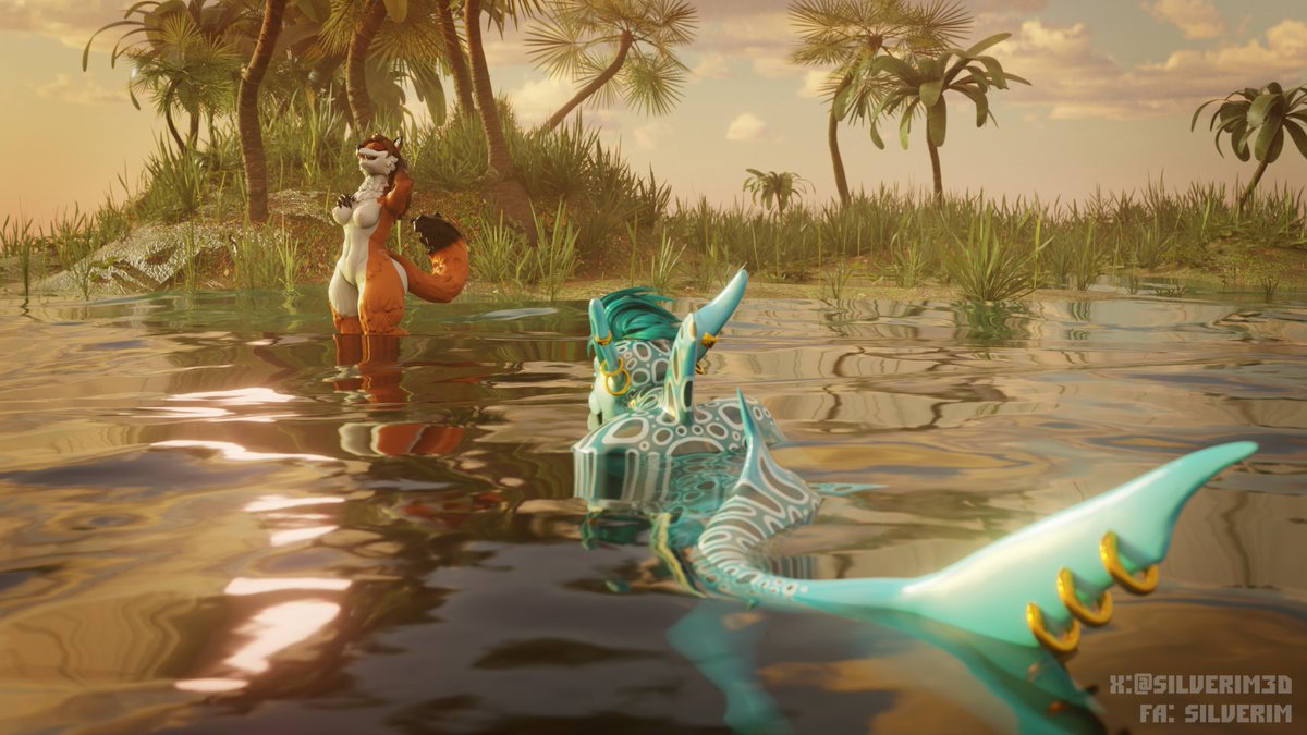 Silverim3D's tweet photo. Oh no, a poor girl is getting eaten by a shark! 
#kinktober #shark #furryart https://t.co/na1Vxz9CmV