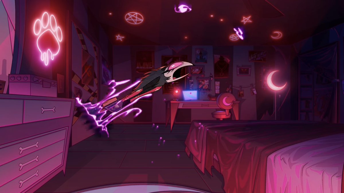 Cosy_Corner30's tweet photo. #HelluvaBoss #Hellaverse #VivizePop #Octavia #ThePrincessAndThePupper #Loona #HellvuaBossShorts
The fact Octavia says “I don’t have friends, I snuck out to see a concert” so causally is sad yet relatable like her mind is on getting home but Octavia is so used to the loneliness, she doesn’t even seem to register Luna likes her and wants to keep in contact.
Anyway favourite Octavia screen shots.
