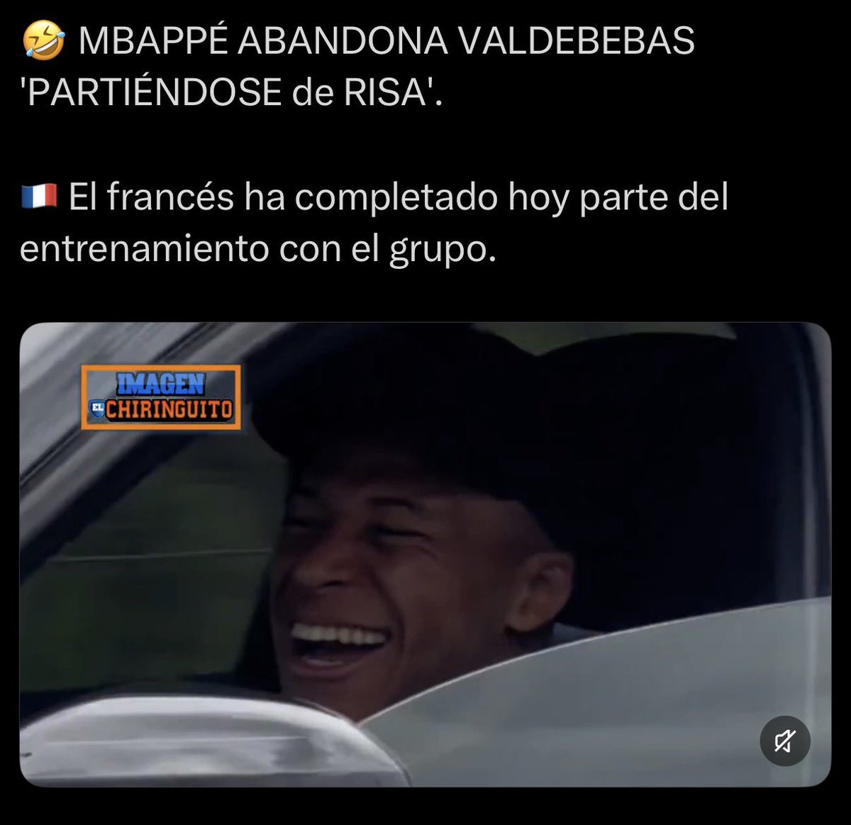 MartinMinan_'s tweet photo. Lo de Mbappé en mayo fue histórico:

- Borrada del Clásico porque no iba a ser titular, y fotito a IG con 2-0 en contra
- Fingió una lesión para irse de viaje con Ester Expósito
- Tchouameni mandó al hospital a Valverde y salió de Valdebebas entre risas
- La rajada contra Arbeloa https://t.co/BARSFlbRfi