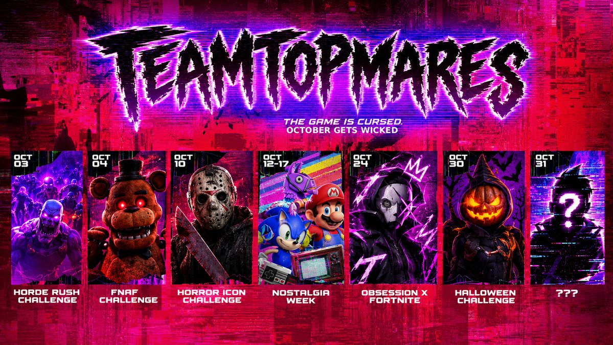 TeamTop5's tweet photo. It begins tonight. The nightmare ends October 31st. 👻 https://t.co/LMJVo0hLvO