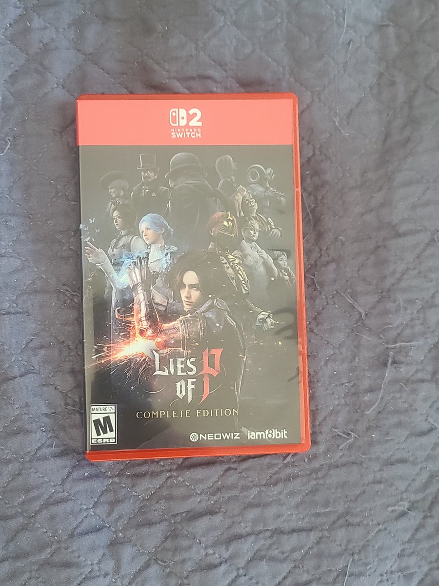 DragonMstrAlex's tweet photo. Saturday delivery! Lies of P: Complete Edition from @iam8bit @NEOWIZ_Official. Comes with some really nice art cards and interior art! Did anyone else pick this up? Thank you so much @BestBuy! #SwitchCorps https://t.co/JJKK6aTwe2