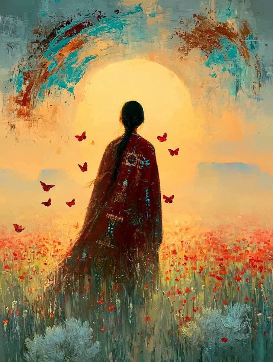 suaVe_teRNuRa's tweet photo. " ENCONTRANDO EL CAMINO DE REGRESO 

Extraño a la persona que fui antes de que el duelo se apoderara de mi vida.

Despreocupada.
Ligera.
Sin miedo al mañana.

Extraño la espontaneidad de su risa,
su inocencia intacta,
la forma en que transitaba por la vida
sin saber cuánto podía llegar a doler.

El duelo me cambió.
Me arrebató algo
que nunca logro expresar del todo con palabras.

Pero a veces,
en una canción,
un amanecer
o una risa repentina,
vuelvo a vislumbrarla.

Y me pregunto
si tal vez no ha desaparecido por completo.

Quizás siga ahí,
en algún lugar bajo el duelo,
esperando en silencio
a que encuentre el camino de regreso a ella."

~ 'Finding My Way Back' (Encontrando el camino de regreso) de Spirit of a Hippie

✍️ Mary Anne Byrne

~ Arte de Dorothy Vera