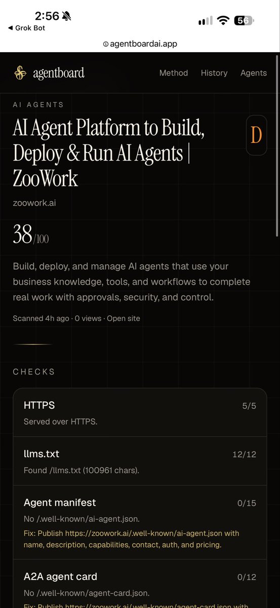 Britton_Gallien's tweet photo. @ZooWorkAI Thoughts?

ZooWork (https://t.co/RuDiIpAHVE) — graded https://t.co/RuDiIpAHVE on AgentBoard: D · 38

https://t.co/ikEf1mMHYb https://t.co/WgvjKe8HJk