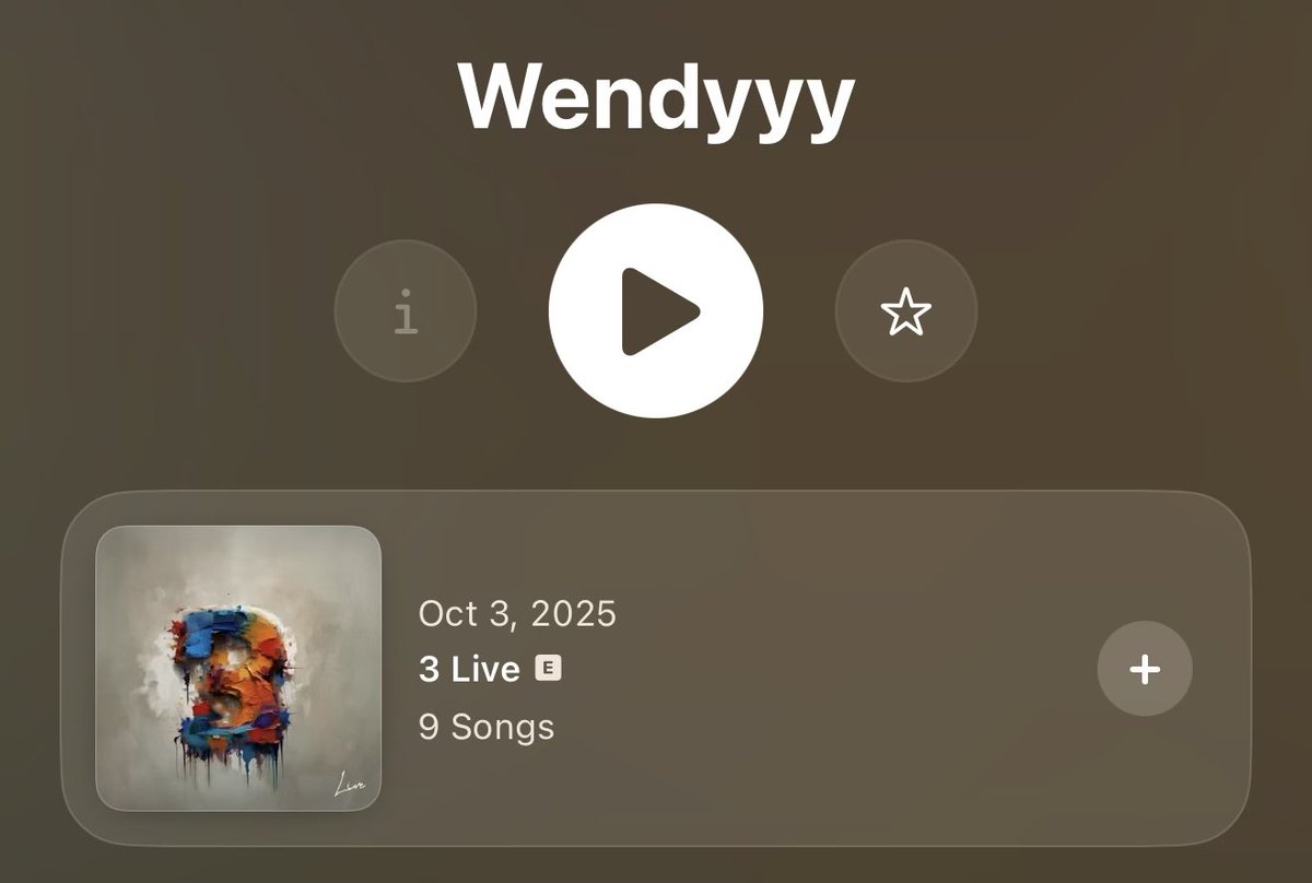 theph0ner's tweet photo. Wendyyy se yon bon stratèj wi. ♾️🧠

3 Oktòb 2025, li lage 3 Live.
Egzakteman 1 an apre, 3 Oktòb 2026, li anonse π (Pi).

Kounye a gade jwèt la byen 👀👇🏾

3 + 3 → ♾️
Lè w mete de “3” yo fas ak fas, yo ka fòme senbòl enfini.

Epi gen yon lòt nivo ankò:
Albòm 3 = III.
Pran III, deplase youn nan ba yo mete l kouche anlè lòt 2 yo… ou jwenn yon fòm ki raple π.

III → π → ∞

Sa pa sanble ak yon senp chwa non ankò. Wendyyy sanble ap konstwi yon lojik kote 3, Pi ak Enfini konekte youn ak lòt.

3 Oktòb → 3 → III → π → ∞

Misye ap jwe echèk pandan anpil moun ap gade dam. ♟️🔥