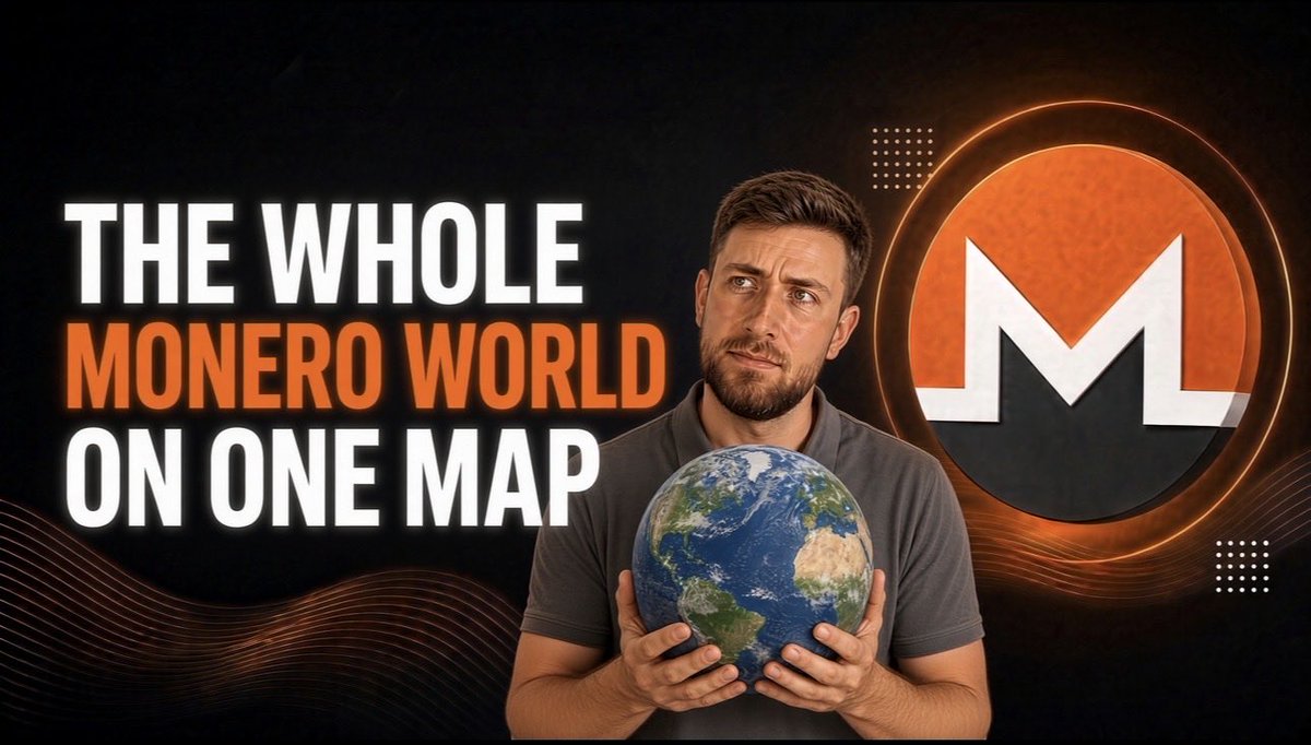 RyptoCrypto's tweet photo. The whole Monero world on one map.
New to $XMR? Start here. monero eco just got updated.

If you’re new to Monero and don’t know where to start, this is genuinely one of the most useful things out there, and it’s just been updated.

It’s a map of the whole Monero ecosystem over at monero eco. Monero sits in the middle, and it branches out into everything you might need, all sorted by what it’s actually for.

There’s a branch for wallets, with the likes of Cake, Feather and Monerujo, and even hardware wallets like Ledger and Trezor. There’s a branch for buying and swapping, with exchanges and atomic swap tools. There’s one for spending it, with merchant payment tools. There’s mining, with things like P2Pool and XMRig. Plus news, forums, jobs, the lot.

So instead of hunting around forums trying to work out what’s legit, you get the whole $XMR world laid out in one place, and you can just follow the branch you need.
If you’ve been meaning to get into Monero, start here. Link’s below.