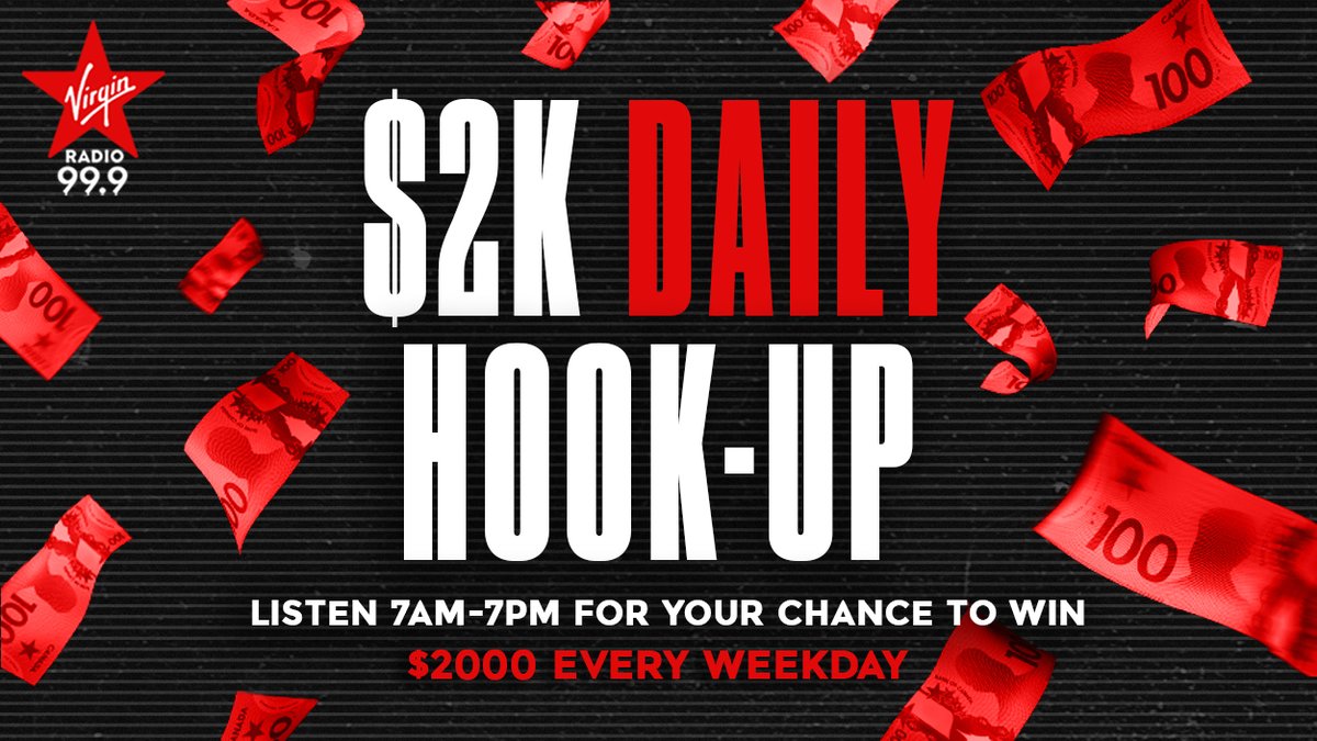 VirginRadioTO's tweet photo. Forget the summer fling, this is the real thing! 😍

99.9 Virgin Radio's 2K Daily Hook-up – That’s $2,000 every weekday! 🤑

🎧 Listen for hourly keywords weekdays 7a-7p 
📲 Text the KEYWORD &amp; YOUR NAME to 999-99
💰 You could hookup with the CASH!

🔗:  https://t.co/E1ldlQxLkj https://t.co/xNJfsQxlrj