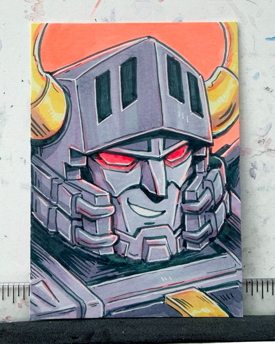 _godliath's tweet photo. CARDTOBER 3/??? - megabull
it's.....HORRIBLE to see you 😏

#transformers #cyberworld #megatron https://t.co/AZ2CI4hqjY