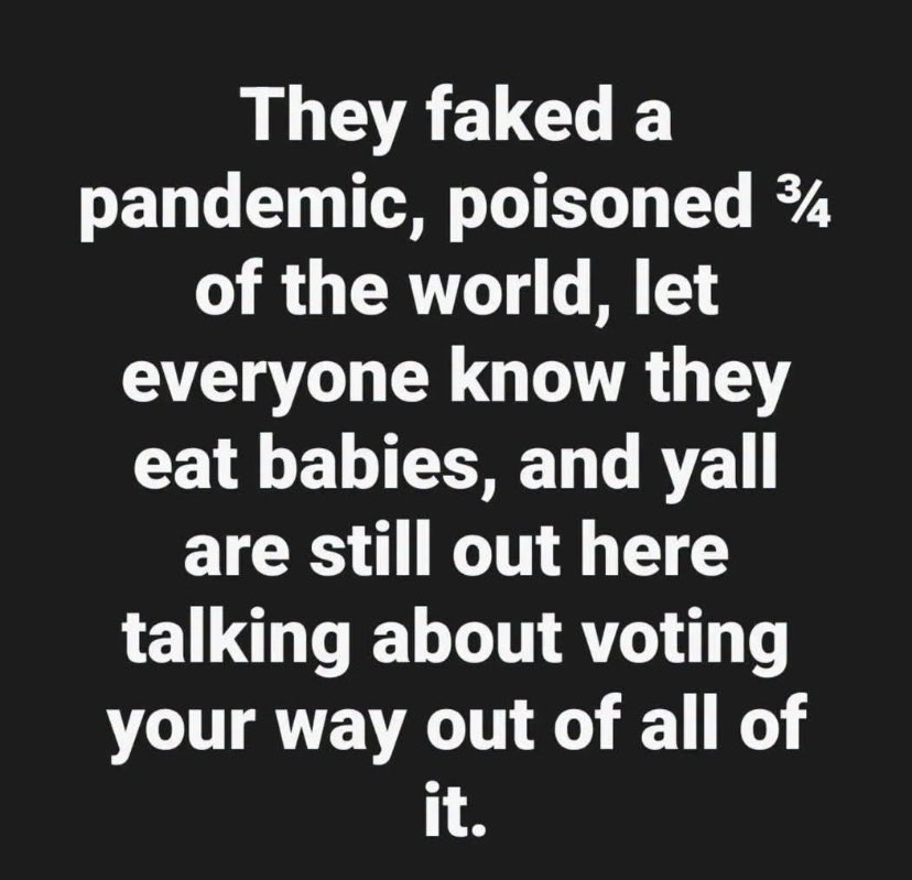 AmericaOnly022's tweet photo. We aren’t voting our way out of this https://t.co/bto2m1lcu1