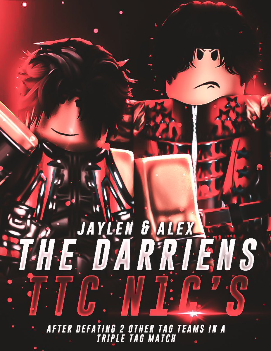 UWEONROBLOX's tweet photo. DARRIENATION TAKING OVER? ๐ฅ๐ฅ
The DARRIENS, @alex0281172 & @raiuot68530 are OFFICIALLY your UWE TTC N1CS!
They will travel to LONDON, where they will face the reigning champions, the DEVOURONS, for the World Tag Titles.
#UWE2026 #DARRIENATION