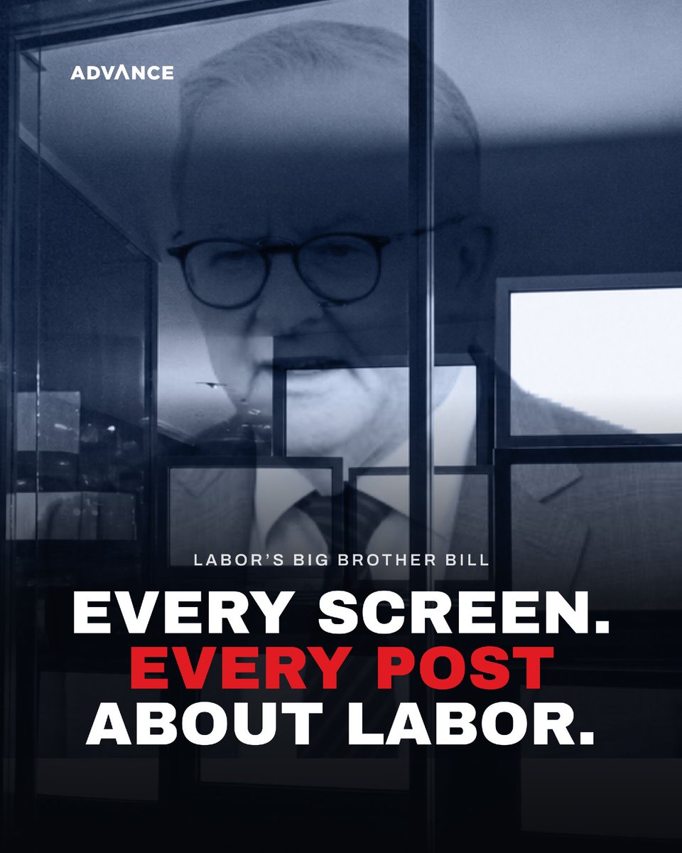 FairAusADV's tweet photo. One Labor Minister will control every screen in the country.

Albo's Big Brother Bill hands a single Minister the power to decide what counts as "harmful" online. No vote in Parliament. Just the stroke of a pen.

And the posts they'll care about most? The ones about Labor.

Tell Albo to withdraw the Big Brother Bill  👉 https://t.co/rrZ8XcVnq6