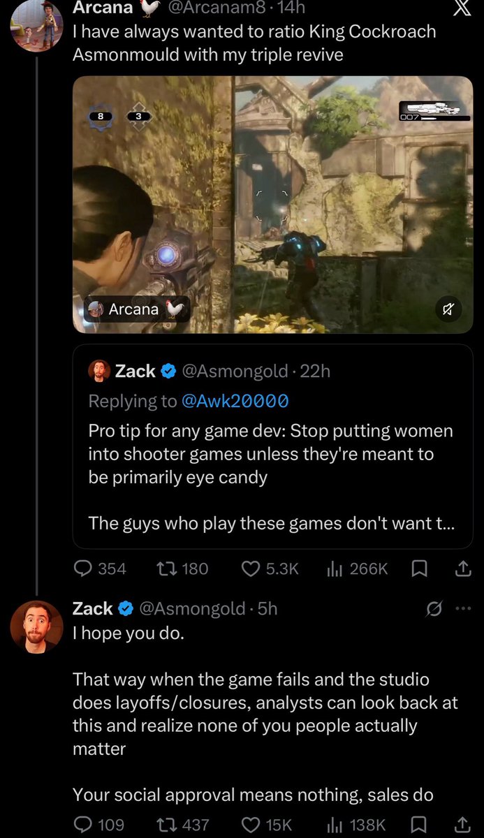 Awk20000's tweet photo. Asmongold denies a ratio attempt https://t.co/wMi5Nio8fV