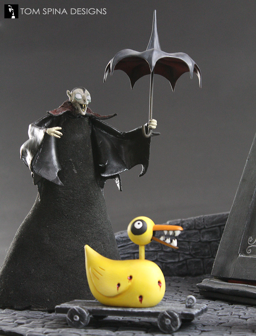 TomSpinaDesigns's tweet photo. This screen-used #stopmotion vampire paired nicely with an original clock coffin, so we ended up making a whole scene from Tim Burton's #NightmareBeforeChristmas! https://t.co/pjobKUqrM1

#Halloween #TimBurton #TomSpinaDesigns https://t.co/sm5nO4npJw