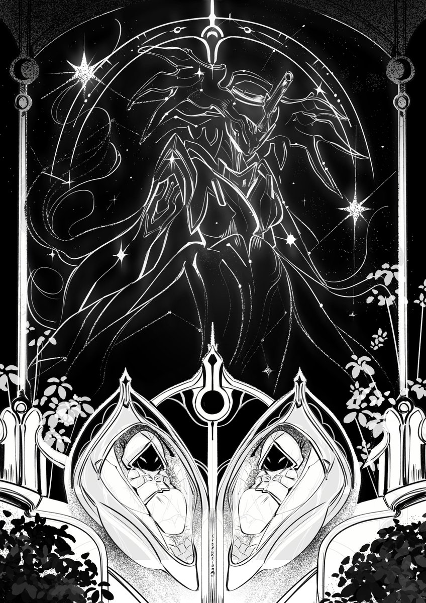 SirEnarion's tweet photo. Tennotober DAY 04: CONSTELLATIONS

A mother’s love that became a permanent fixture in the starry sky ✨️

#warframefanart #tennotober #tennotober2026 https://t.co/kd1XLtl8el