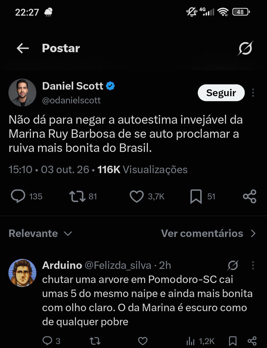 MaayKali's tweet photo. @mariruybarbosa @LEME12 Mais de 100 pessoas no meu post e mais pessoas por ai...
Só os down com sindrome de Marina Rui Barbosa me atacando aqui kkkkkkkk https://t.co/Kjm1I3EAOZ