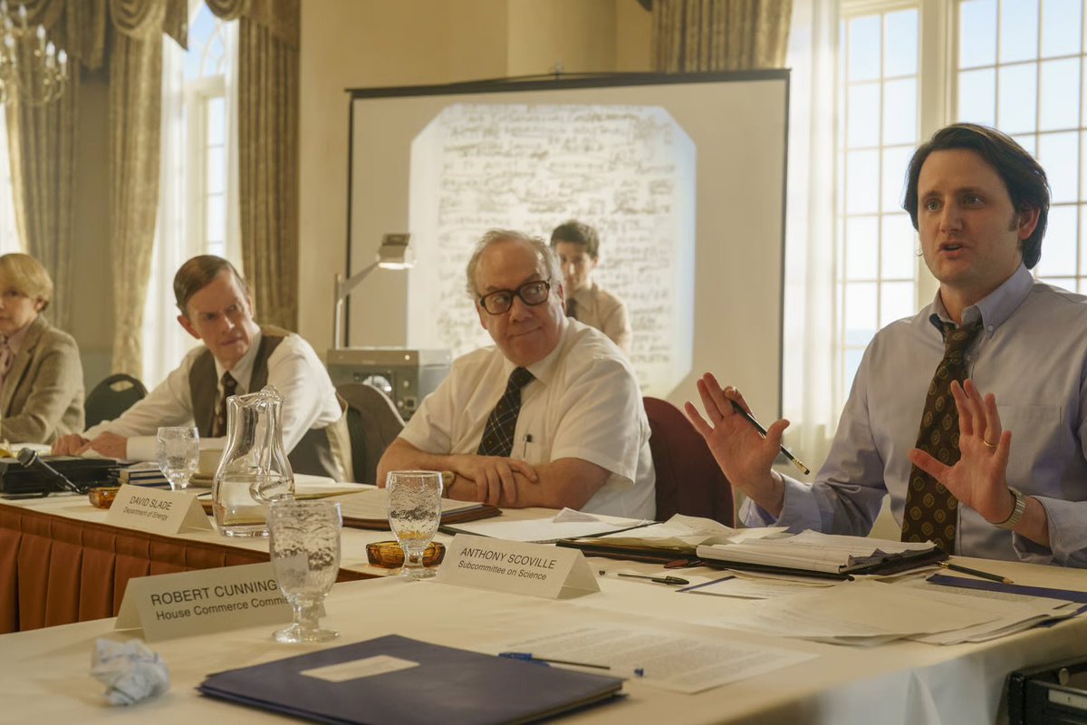 NextBestPicture's tweet photo. A STATEMENT combines actual transcripts from a 1980 meeting of scientists and experts attempting to craft a statement on climate change with original written material, resulting in an entertaining, intellectually stimulating, and increasingly enraging chamber piece. The entire ensemble gets individual moments to shine, with John Turturro, Amy Ryan, Zach Woods, and Evan Peters delivering the standout performances, for me. It’s a collection of egos, ideas, perspectives, and disagreements, where the pursuit of compromise gradually becomes its own form of paralysis. The end result is dissatisfying by nature, limited by design, and not necessarily revealing anything we don’t already know. Yet it’s still a story and a message that needs to be told, as redundant as it might be, even if, in the telling, it eventually spins its wheels before fizzling out.