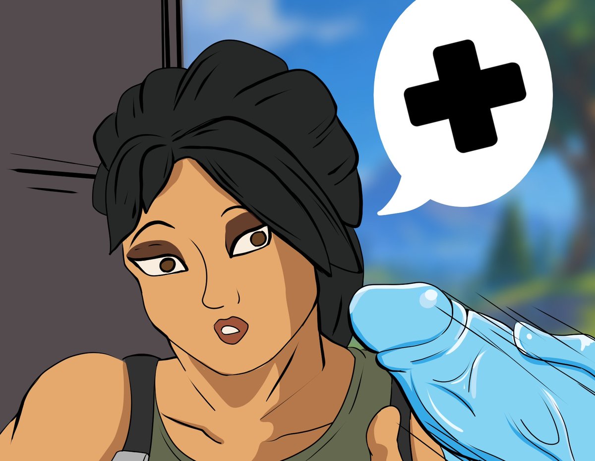 Maccpah's tweet photo. When you ask your squad for a heal.

Rodriguez needs treatment, and while there aren't any left, there are still a few options.
#Fortnite #fanart #nsfw ㅤ https://t.co/fSL0Ca9CkM