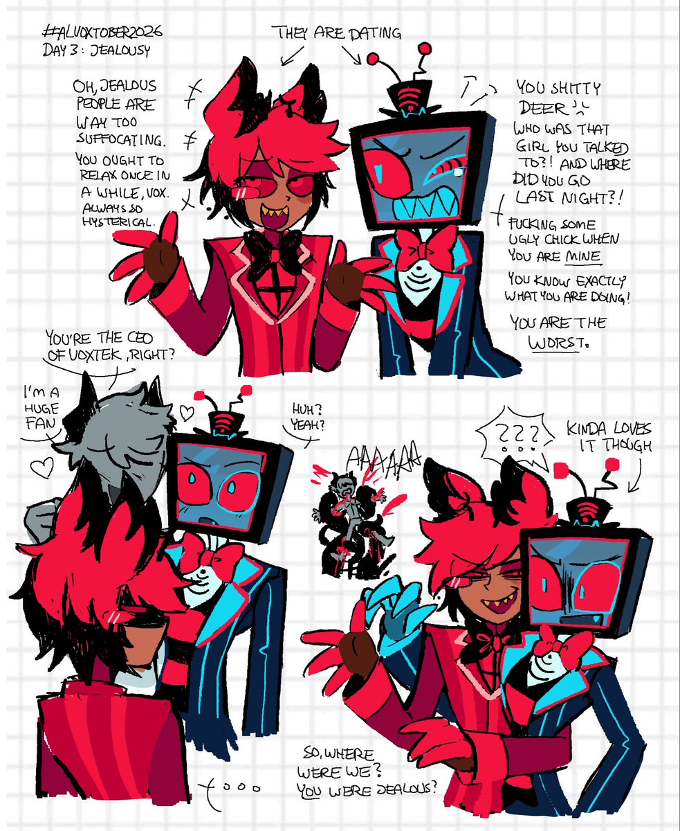 voxtekEmployee's tweet photo. day 3 of #alvoxtober2026 : jealousy ❤️💙 #radiostatic #alvox https://t.co/Em2wipHm3j