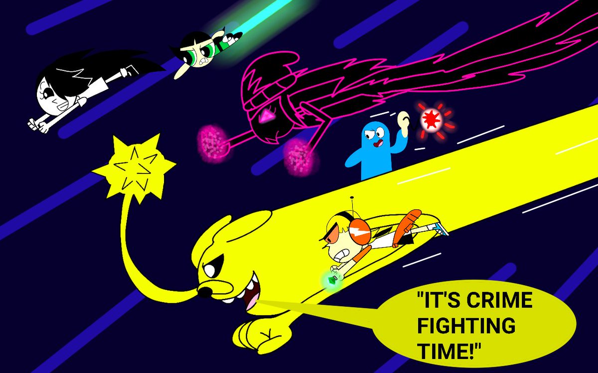 NGoiser's tweet photo. Comfort characters, BATTLE STATIONS!
#erma #FostersHomeforImaginaryFriends
#AdventureTime #powerpuffgirls #KidCosmic #HelluvaBossOctavia #ArtistOnTwitter #smallartist #digitalart #cartoons #crossover https://t.co/HS2JlmwlmF