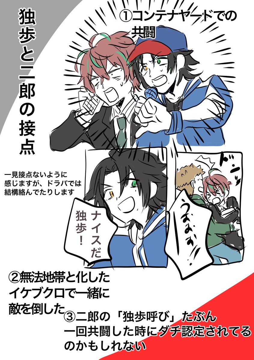 sansozatta77's tweet photo. 独歩と二郎にユニット組んで欲しいので
2人の接点を描いてみた
※あくまでさんその主観です https://t.co/GcM23IU5yl