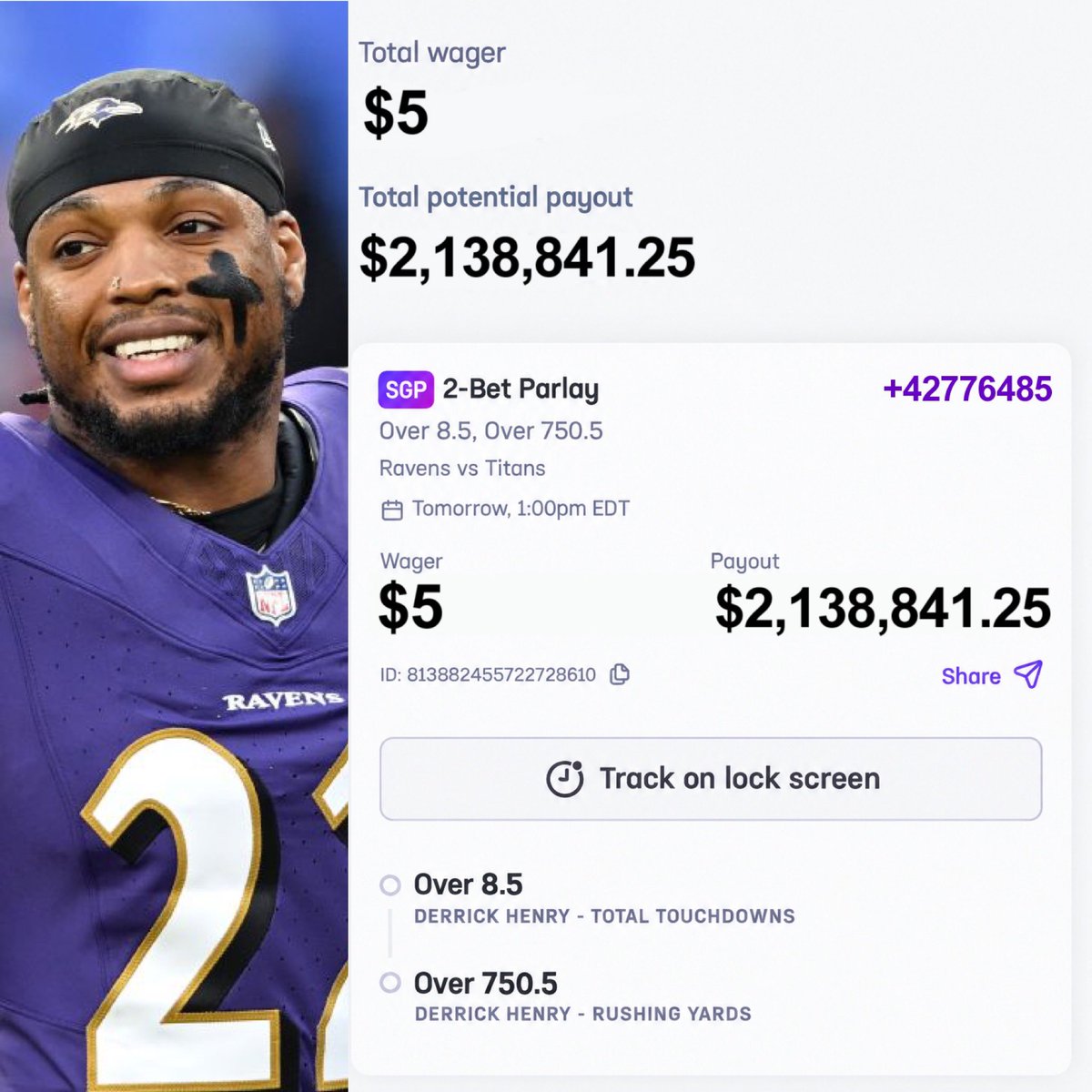 TitansIdiot's tweet photo. I don’t typically place prop bets but I feel pretty good about this one you guys. #TitanUp https://t.co/qsvurmr3oI
