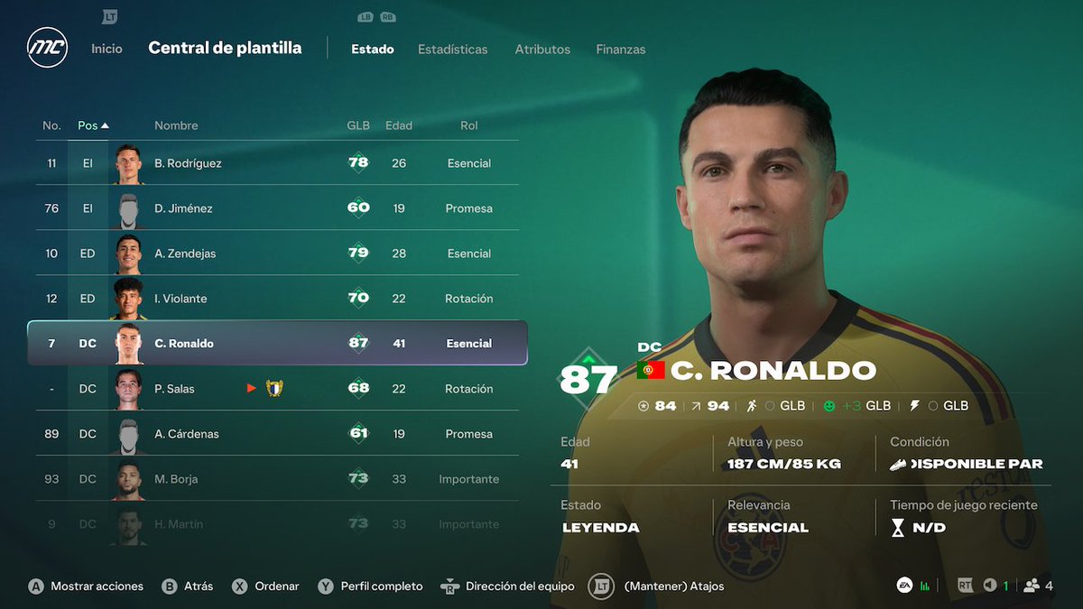 Asa_Mitakacl's tweet photo. Pues que si lo logre jsjs,se gano el mundial 
Por sheto estoy jugando fifa 27 también,me traje a Ronaldo al américa,aca si lo voy a consentir #aguilas https://t.co/0Nrz6rmMrj