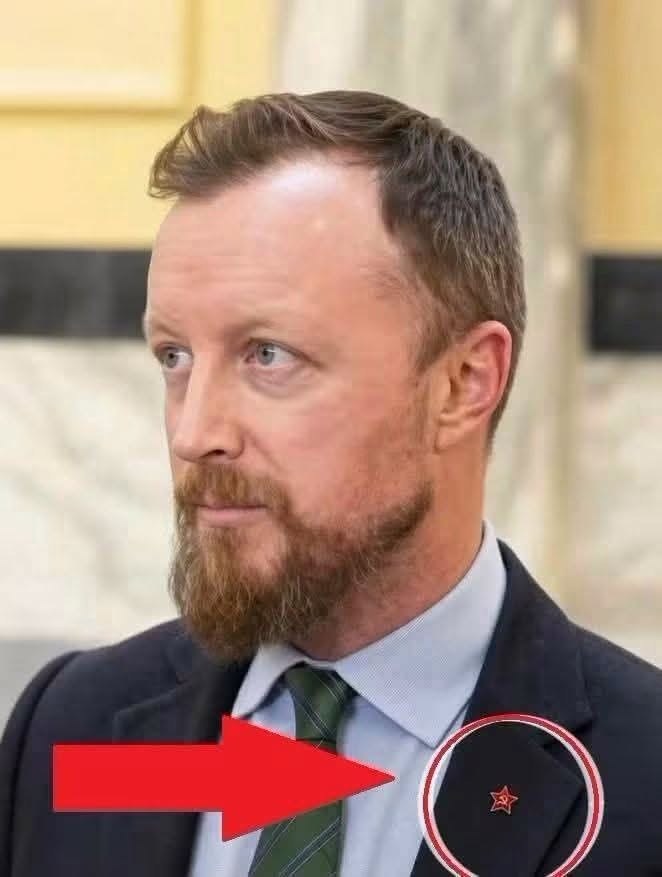 SandeChin's tweet photo. Stolen from Facebook
The lapel tells you everything you need to know about this feeble excuse for a cretin, why it ripped its pretended life partner off, why it said and did nothing as the former working man's (women's) party was stolen from those workers and handed to a string of alphabetic squawkers and middle class women who defended them, while Jacinda Ardern and Grant Robertson utterly raped our financial future and spent on baubles to appease the freak show who read to your kids and confused them even further. Why it did and said nothing while their paid servants taught our kids they had no future  and no hope because the world was ending in a fireball of man made climate catastrophe. Yeah vote the little fecker in again if you can remember the name of the traitor.
"The Hammer & Sickle symbol was officially adopted by the Soviet state on July 6, 1923 and there have been millions of murdered citizens under its banner in the time since"
