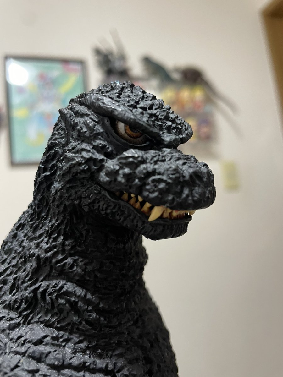 DAIzillas's tweet photo. 俺の推しゴジはモスゴジ、メカ逆ゴジ、84ゴジ、GMKゴジ…どれも目つきが悪い。
酒井ゆうじさんのお気に入りと被るのも多い。推しゴジのモンアツ化もあと84を残すだけ。
#ゴジラ　#モンアツ https://t.co/3OsnEYJmvZ