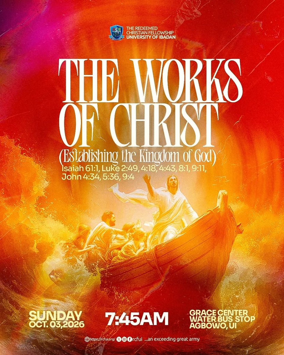 rcfui's tweet photo. It can be more than this! 🔥 The greater works go beyond the four walls.

“My meat is to do the will of him that sent me.” — John 4:34

Join us as we manifest His works beyond the church walls. 🌹

📍 Grace Centre, Agbowo
🗓️ Sun, 4 Oct | ⏰ 7:45am

💃 THANKSGIVING SUNDAY!
#rcfui https://t.co/npVdXnjy3P