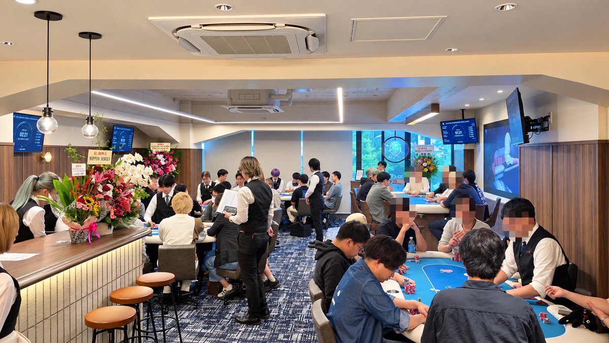 JPRosaka's tweet photo. 【GRAND OPEN WEEKEND 2日目】
昨日、JPR OSAKAは無事グランドオープンを迎えることができました。
ご来店いただいた皆さま、そしてオープンに向けて支えてくださった皆さまに、心より御礼申し上げます。

本日は
【GRAND OPEN WEEKEND 2日目】
12:00 OPENで皆さまをお迎えします。

【本日のトーナメント】
■ 13:00 OPEN / 14:55 REG CLOSE
J PREMIER GRAND OPEN TOURNAMENT

■ 18:00 OPEN / 19:55 REG CLOSE
J PREMIER GRAND OPEN TOURNAMENT

【RING GAME】
12:00〜22:30
リングゲームも終日お楽しみいただけます。

初めての方も、経験者の方も、ぜひJPRでポーカーをお楽しみください。
本日も皆さまのご来店を、スタッフ一同心よりお待ちしております。

#JPR #ポーカー #じぇいそる