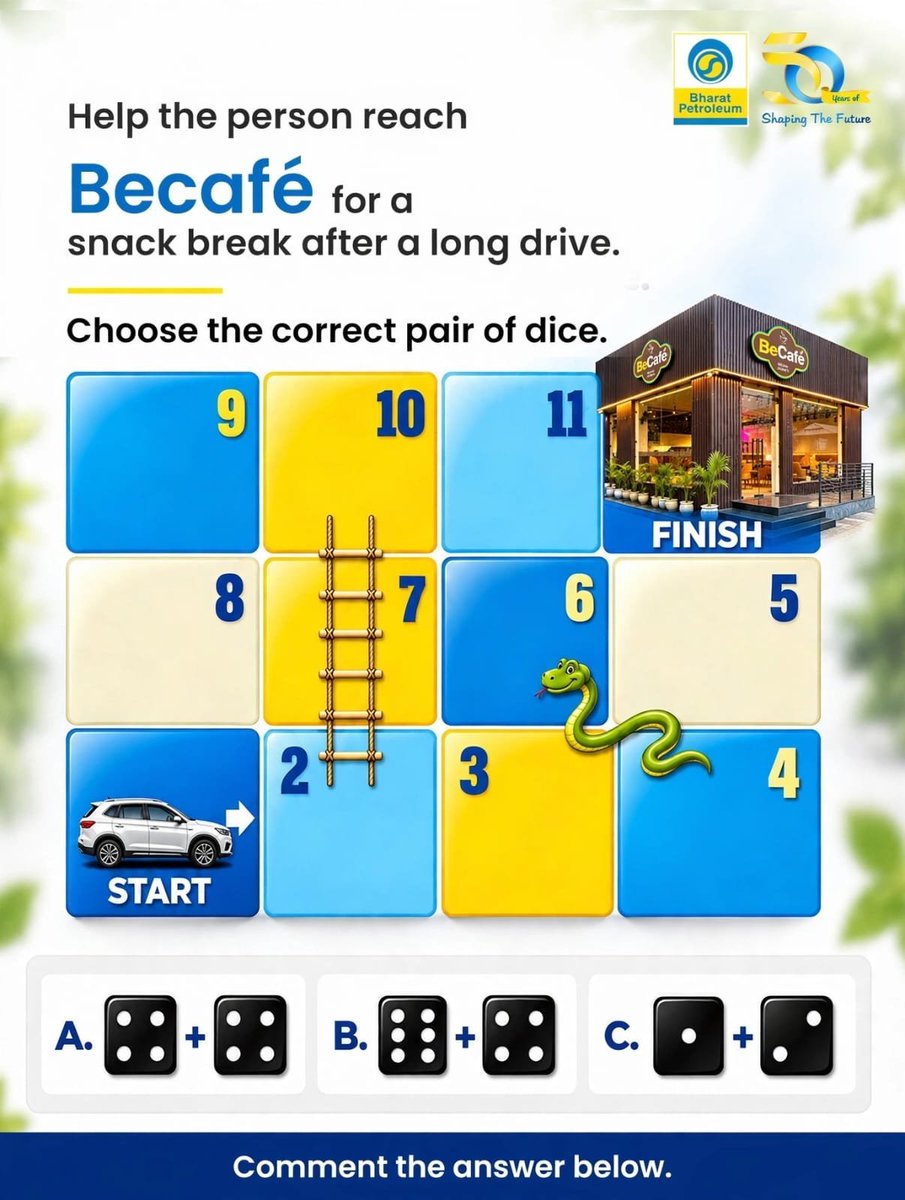 85Dreamz's tweet photo. @BPCLimited Ans : Option (C)
#BPCL #BeCafe #ContestAlert #BrainTeaser #FuelYourBreak
@BPCLimited
Tagging ๐
@sandipdotind
@hitech390
@Next_ritesh
@Madhu2077
@SafyraaX
@sarosh_bazil123
@gurgaon_rangers
@AnshuVibes
@RaviKashyapRP
@sourav356x https://t.co/st99WHW7oh