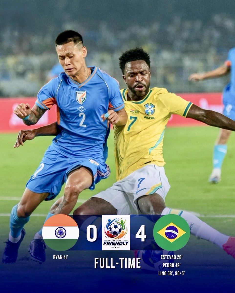 arism_ray's tweet photo. Proud of the effort, proud of our boys in blue. We keep moving. 🇮🇳🤝🇧🇷
Next stop:- #Uruguay 🇺🇾

#IndiaBrazil #IndianFootball #Kolkata #BleedBlue 💙 https://t.co/7PD2p8LjPl