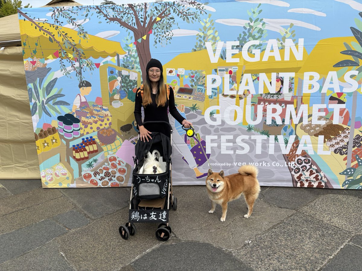 vegan__teacher's tweet photo. 本日
こんな格好でフェスにいます
声をかけて下さったら嬉しいです

なお「うーちゃんバギー」は
苦しんでいる鶏たちの為に
写真を撮って
拡散して頂けると有難いです

#ビーガンぐるめ祭り #ヴィーガングルメ祭り 
#vegangourmetfestival #うーちゃんバギー
#今この瞬間も苦しんでいる鶏たちのために https://t.co/CadavdS1z5