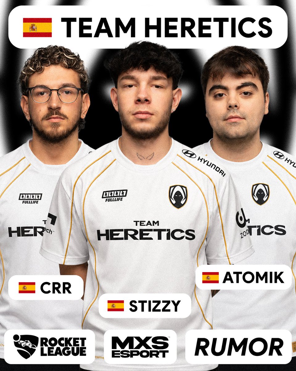 mxsesport's tweet photo. 🚨 RUMOR - TEAM HERETICS 🇪🇸

A new Spanish roster could be coming together under Team Heretics 👀

🇪🇸 CRR
🇪🇸 Stizzy
🇪🇸 Atomik

This trio could make some serious noise next season. 👀🔥

Thoughts on this roster?

🎨 .@maxsuss_ 

#RLCS #RocketLeague #TeamHeretics https://t.co/9gFXDwlm2v