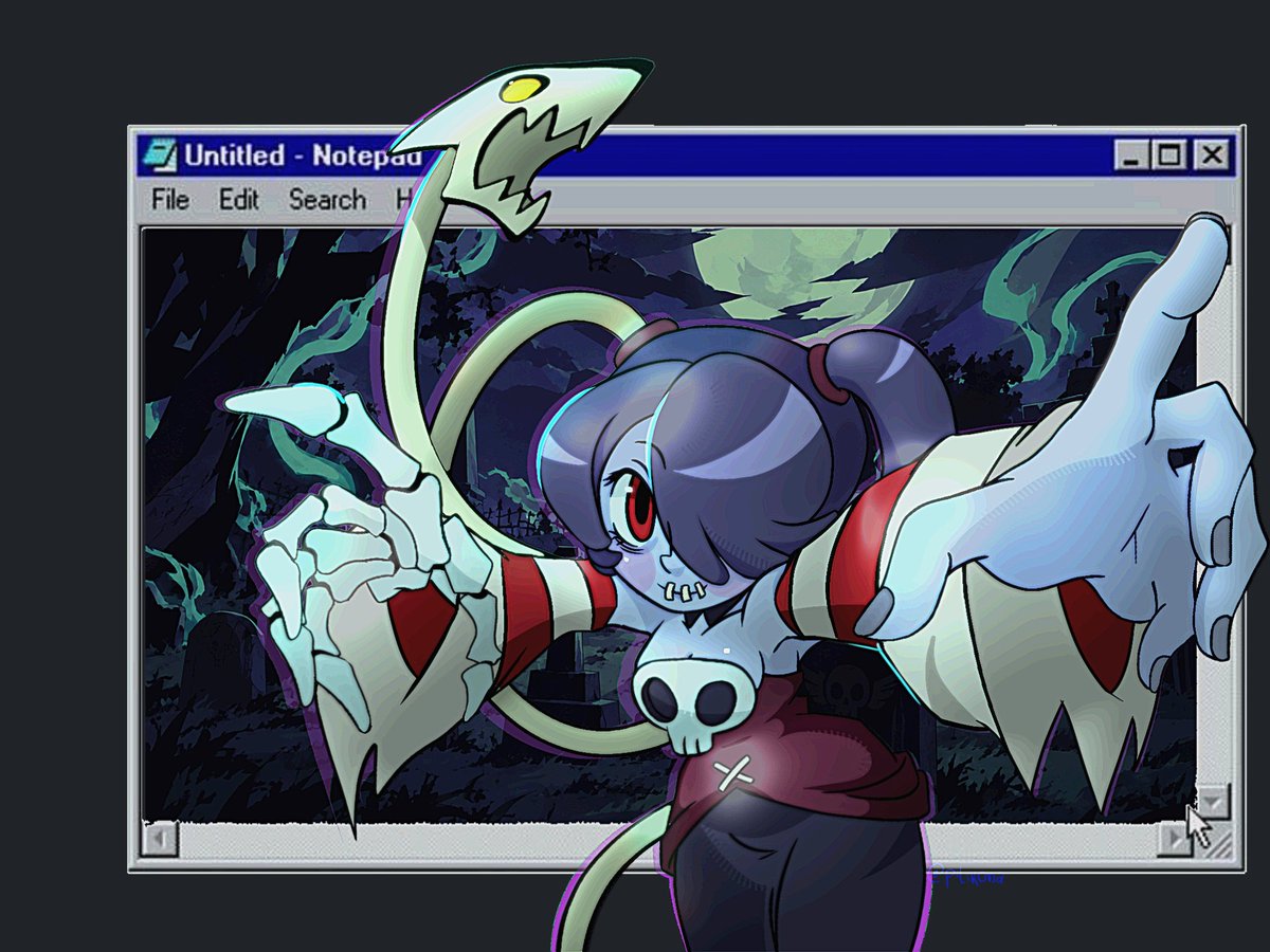 pilikona's tweet photo. squigly :-) #skullgirls #squigly #fanart https://t.co/a6LcYlCDj2