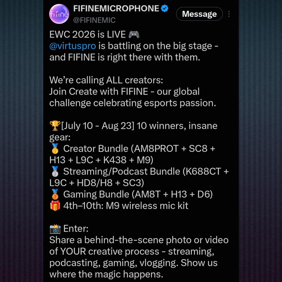 nomanbadus's tweet photo. "Thank you so much for the generous gift. I really appreciate it."  @FIFINEMIC ,, now i'am ready to create some magic with this,,😘
#fifine #fifinemicrophone https://t.co/9Qglta9UhS