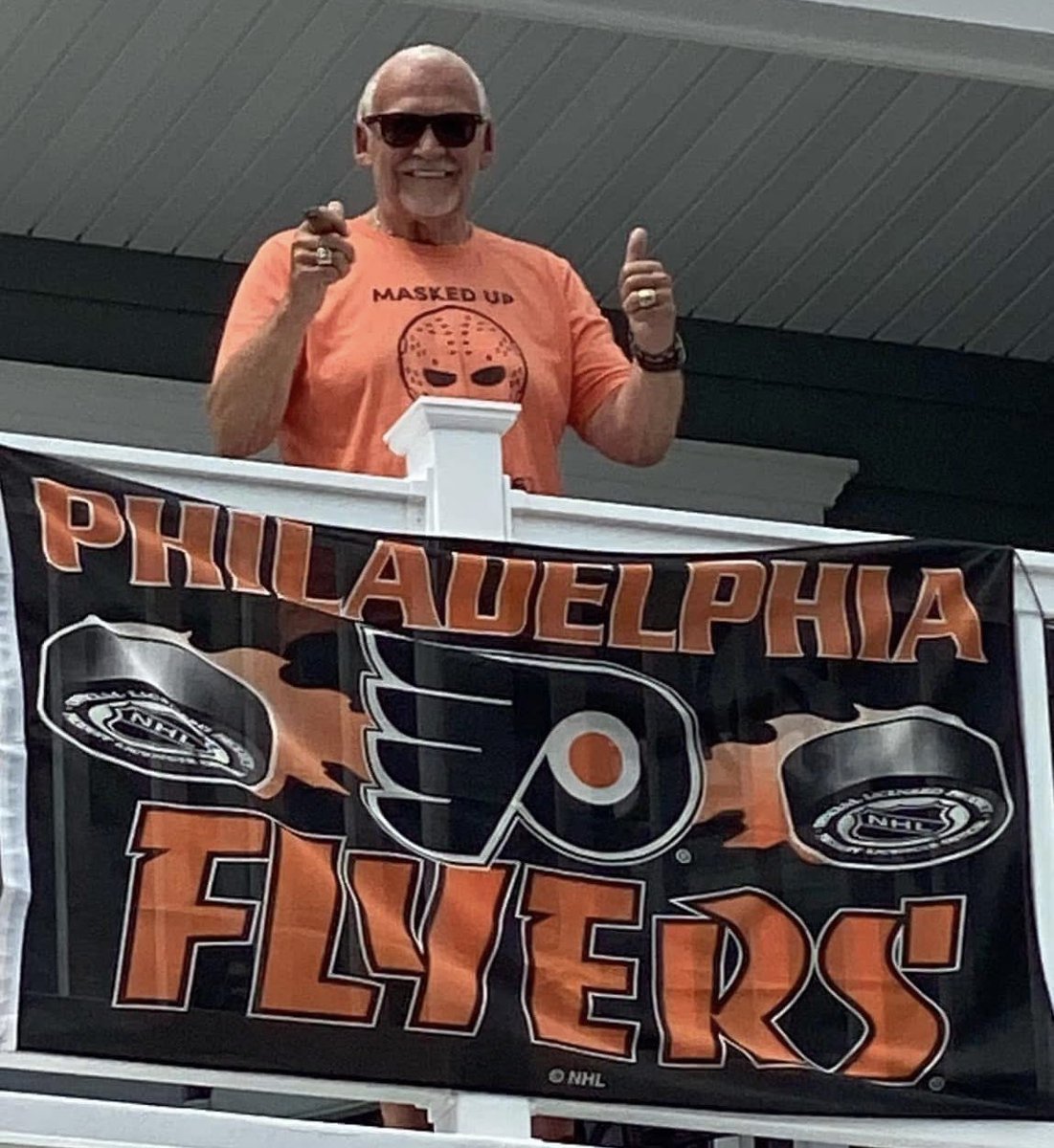 giniparent's tweet photo. Let’s GOOOOO @NHLFlyers🧡 https://t.co/Esjx9IQvHY