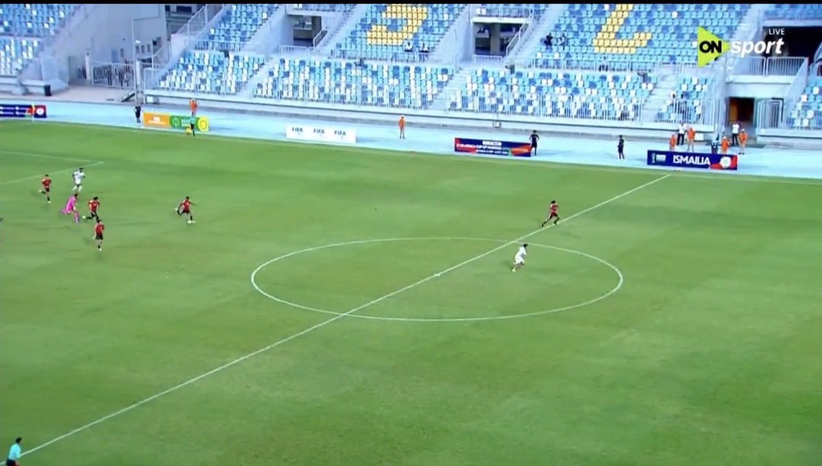 TheAuditaholic's tweet photo. @ONTimeSports It’s offside.

-Last man is considered the goalkeeper
-Libyan team needs to improve their knowledge of the offside rule
-Libyan Player’s foot is in the opponent’s half.
-Referee should’ve let play continue and allowed VAR to check.
-This would have reduced the chaos on the pitch. https://t.co/0Jj5cS1gln