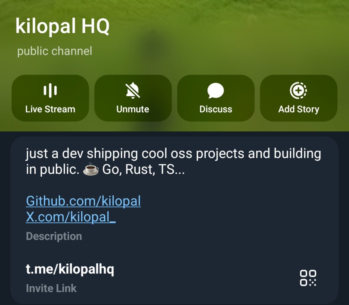 kilopal_'s tweet photo. just set up a telegram channel for my daily build log.
​gonna be sharing raw, unfiltered updates on building AI infra and OSS projects. behind-the-scenes architecture, dev logs, and a lot of debugging. ☕️
​join the HQ: https://t.co/VXqLiFLrnd https://t.co/UMx1IPDPXe