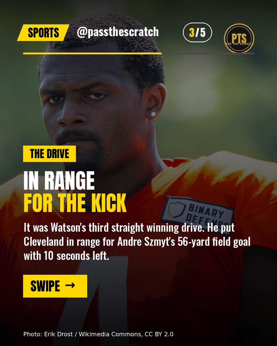 cryptonewb_e's tweet photo. Deshaun Watson led a third straight winning drive. Browns beat the Steelers 27-24 Thursday. Szmyt's 56-yard kick won it.
Per ESPN. Game story only.
#DeshaunWatson #PassTheScratch https://t.co/XHYM1Dp46o