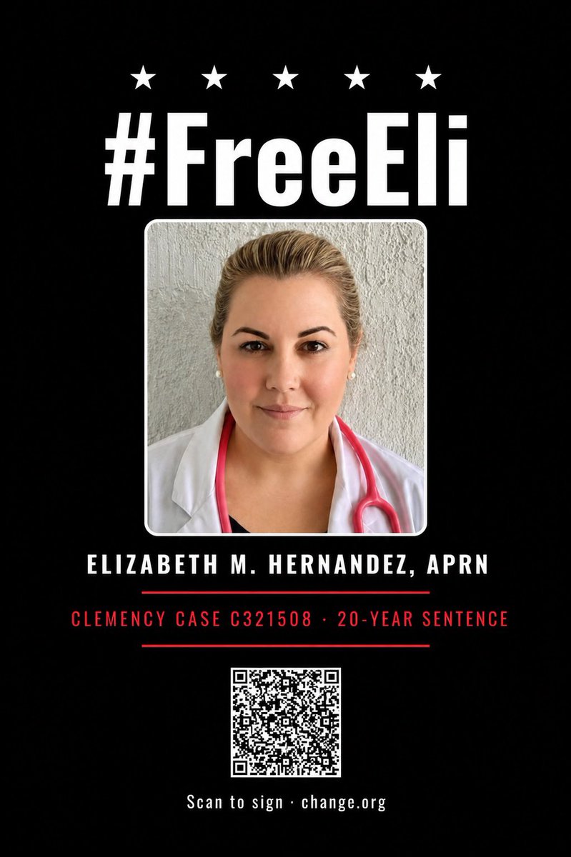 EstherPino50985's tweet photo. Hello, I’m Esther Pino, a mother fighting with everything I have to bring my innocent daughter, Elizabeth, home.

Elizabeth is a mother, a daughter, a sister, but most of all, a caring medical professional who dedicated her life to caring for others. She is serving 20 years in federal prison for a healthcare-fraud conviction she did not commit.

Elizabeth’s case is one more example of what I believe is the weaponization of the justice system against innocent people.

Elizabeth was a medical professional contracted through a reputable third-party company. She was not the owner, biller, or controller of the companies involved. She had no knowledge of the fraudulent activity and no intent to participate in it. She has no prior criminal record and no history of violence.

She has been held more than 500 miles from home, and it has been over a year since she has seen her children. Her youngest was only three when her mother was taken away. She is now six, having spent three precious years growing up without her mother. Yet every night, she still sleeps with mommy’s picture beside her. 💔

Those are years Elizabeth can never get back, and neither can her children.

I am asking anyone with a White House connection, knowledge of the clemency process, or any way to help please help get Elizabeth’s clemency request directly before President Trump for a fair and compassionate review.

Clemency Petition: #321508
White House Case: #1000865

Elizabeth is #9 of 43 Americans featured on https://t.co/bjR2HAbIhB, where the details of her case can be found.

Please sign the petition and share this message. Someone reading this may be the person who can help bring my daughter home.

https://t.co/7cz1OXGWub

I will not stop fighting for Elizabeth. Her children need their mother.